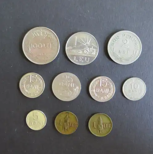 10 Münzen Rumänien Schön ex 50 -117 vz-ss
