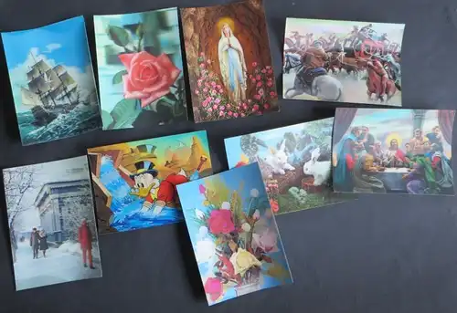 Ansichtskarten schöne Sammlung 3D-Karten mit vielfältigen, tollen Motiven Gesamt