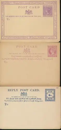 Sammlung Sri Lanka Ceylon Ganzsachen 29 Stück collection postal stationery ab