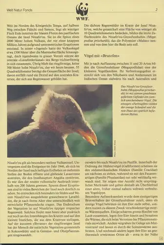 WWF Tonga 233-236 Niuafo'ou Großfußhuhn Tiere Vögel  kpl. Kapitel bestehend