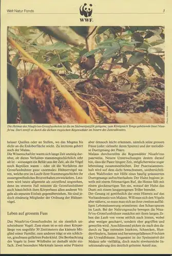 WWF Tonga 233-236 Niuafo'ou Großfußhuhn Tiere Vögel  kpl. Kapitel bestehend