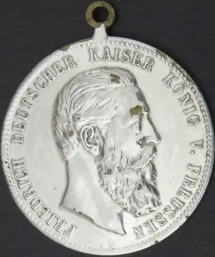 Preussen 1888 Friedrich III. Medaille Auf den Tod des Kaisers versilbert