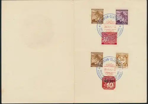 Böhmen & Mähren Briefmarken-Ausstellung Slatinian 1941 Tiere Reh Wild