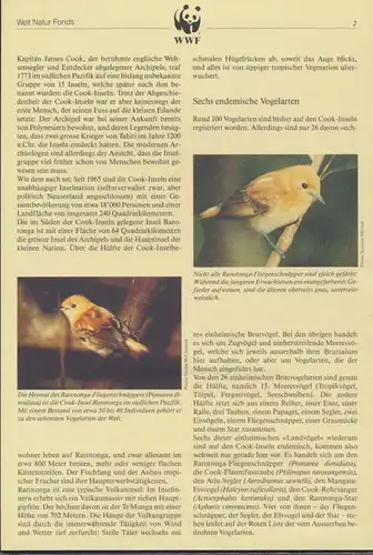 WWF Cook Island 1278-1281 Vögel Rarotonga-Fliegenschnäpper kpl. Kapitel besteh