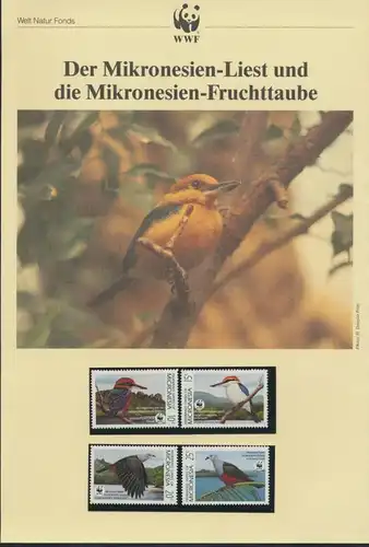 WWF Mikronesien 174-177 Tiere Vögel Der Mikronesien-Liest kpl. Kapitel bestehend