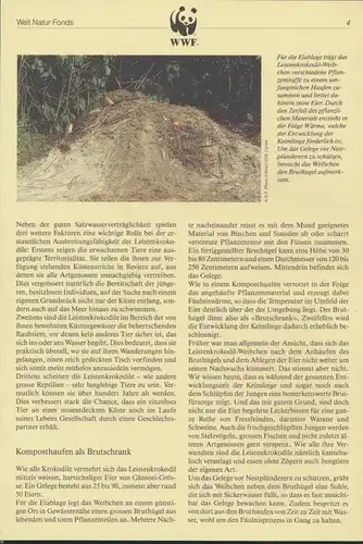 WWF Palau 690-693 Tiere Das Leistenkrokodil kpl. Kapitel bestehend aus