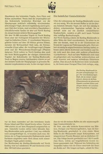 WWF Cocos Island 267-270 Tiere Vögel Keeling-Bindenralle  kpl. Kapitel bestehend