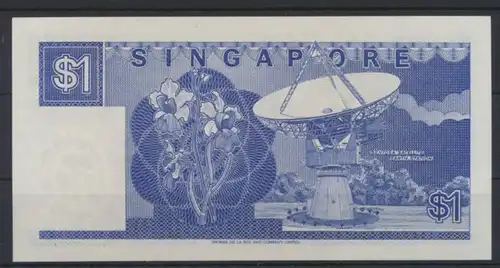 Banknote Geldschein Singapur 1 Dollar 1987 P18 UNC