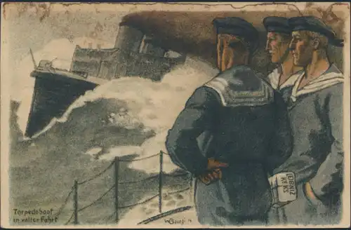 Ansichtskarte Künstler W. Georgi Reklame Bahlsen Feldpost Marine Torpedoboot
