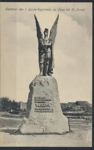 Militaria Ansichtskarte Denkmal 1. Garde Regiment zu Fuss bei St. Privat