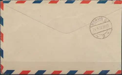 Deutsches Reich Brief Flugpost 381 SST IPOSTA Berlin nach Glendale CA USA