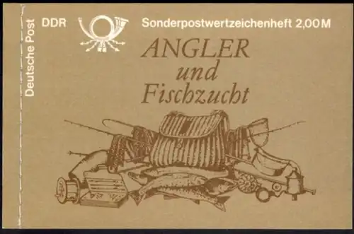 DDR Markenheftchen 9 w 1 Süßwasserfische 1988 tadellos postfrisch
