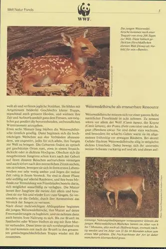 WWF Niederländische Antillen 739-742 Weisswedelhirsch kpl. Kapitel bestehend