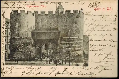 Ansichtskarte Köln Eigelsteiner Tor NRW 1903 nach Ehrenfeld