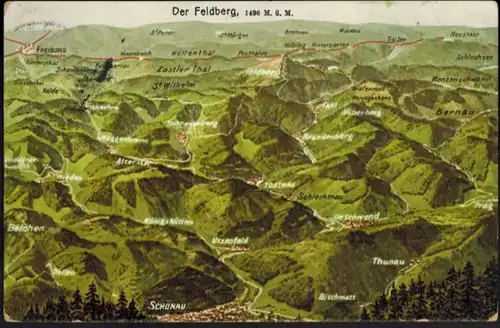 Ansichtskarte Feldberg Berge Bergsteigen Bayern Baden Würtemberg 1911