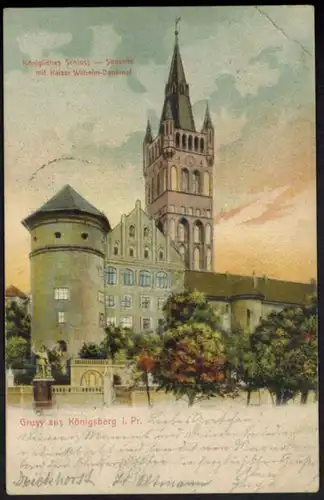 Ansichtskarte Königsberg Ostpreussen 1904 nach Westrum Friesland