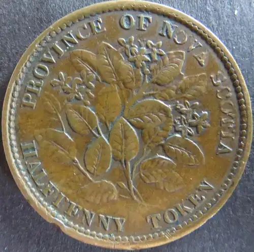 Kanada 1856 - Half Penny Token Province of Nova Scotia Queen Victoria ss