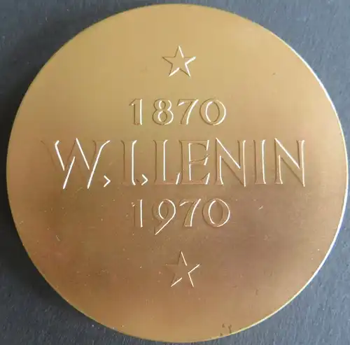 Medaille 1970 W.I. Lenin 100. Geburtstag, 90 g Bronze 60 mm in Schatulle