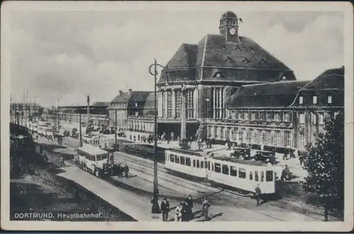 Ansichtskarte Dortmund Hauptbahnhof Straßenbahn Bus