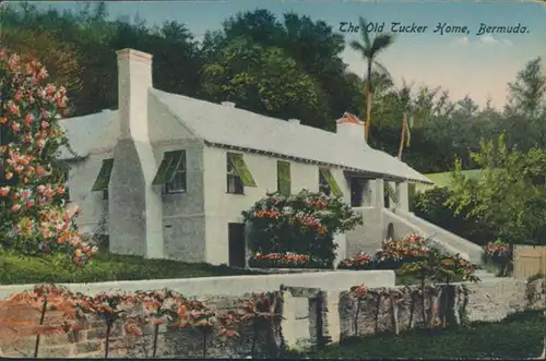 Bermuda Ansichtskarte 35+36 Hamilton nach New York City The Old Tucker Home 1920
