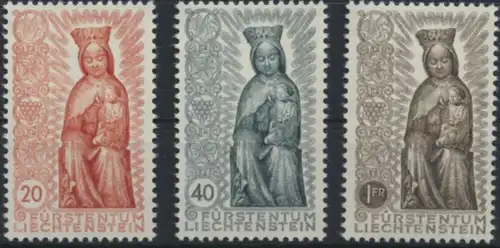 Liechtenstein 329-331 Marianisches Jahr Ausgabe 1954 tadellos postfrisch