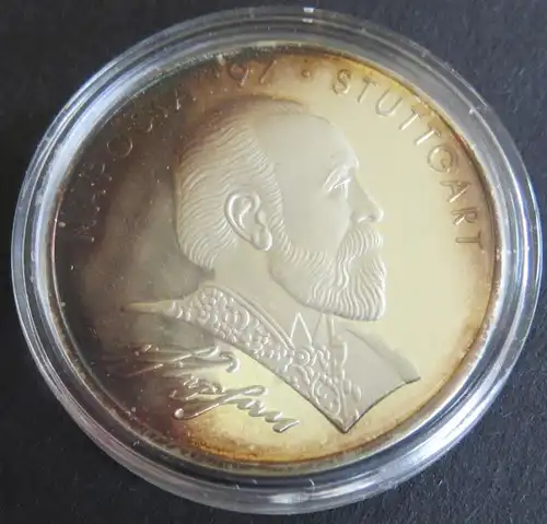 Münze Medaille 1997 Naposta Stuttgart 16 1/2 Euro Silber 15g 999er Silber PP