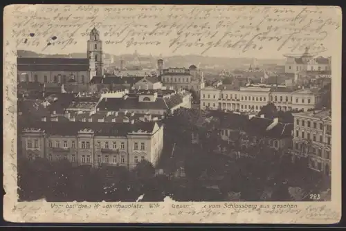 Foto Ansichtskarte Wilna vom Kriegsschauplatz Feldpost I Welkieg Drebach Sachsen