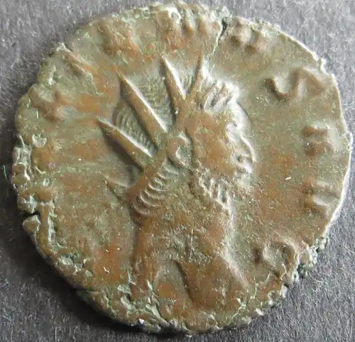 Römische Münze Galliemus 253-268 Antoninian RS Salus füttert Schlange s