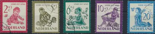 Niederlande 565-569 gestempelt - Voor het Kind 1950