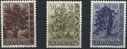 Liechtenstein 371-373 Einheimische Bäume + Sträucher tadellos postfrisch