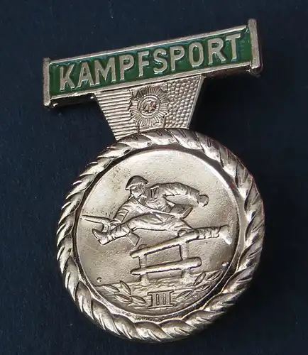 DDR Ostalgie Kampfsportabzeichen Stufe III Bronze Ansteck-Pin neuwertig