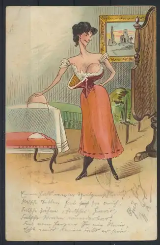 Ansichtskarte Litho Künstler Humor Scherzkarte Frauen Erotik 1902