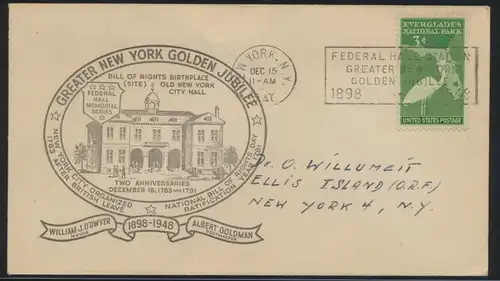 USA Brief Graeter New York Golden Jubilee Federal Hall Station