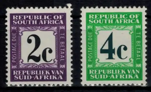 Südafrika P 67-68 Portomarken 2 + 4c jeweils gezähnt K 14 Luxus postfrisch MNH