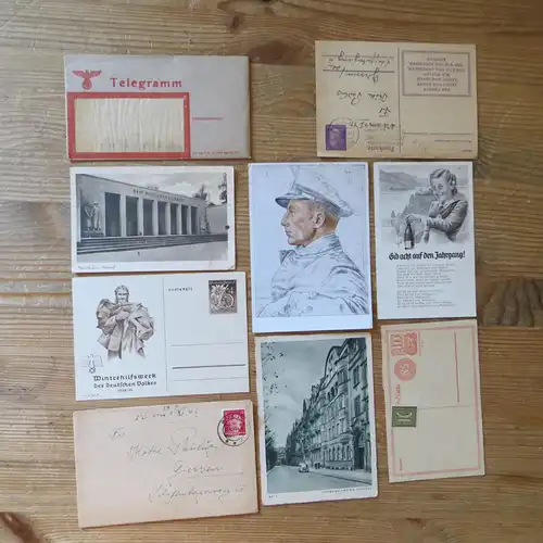 Drittes Reich Sammlung Briefe Ganzsachen und Ansichtskarten ca. 100 Stück!
