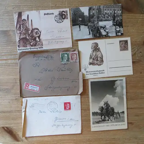 Drittes Reich Sammlung Briefe Ganzsachen und Ansichtskarten ca. 100 Stück!