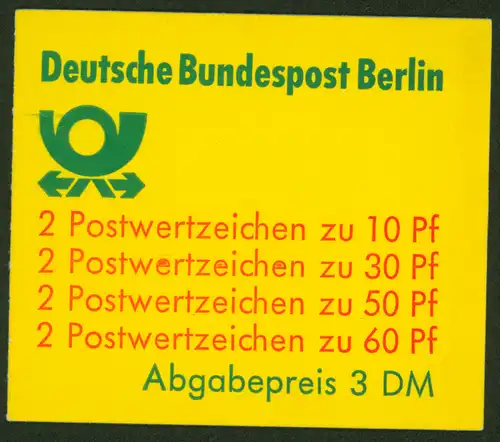 Berlin Markenheftchen 12 a oZ Burgen und Schlösser 1980 tadellos postfrisch