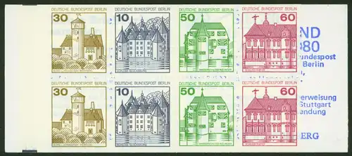 Berlin Markenheftchen 12 a oZ Burgen und Schlösser 1980 tadellos postfrisch