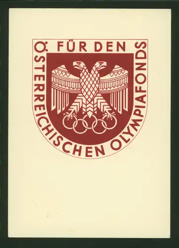 Österreich Sport Wintersport Sonderkarte Olympia selt. SST FIS-WETTKÄMPFE 1936