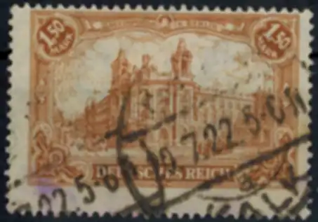 Deutsches Reich 114b Reichspostamt 1,50 Mark gute Farbe gestempelt gerüft INFLA
