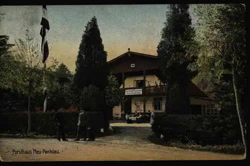 Ansichtskarte Forsthaus Neu-Panklau Nowe Pęklewo Westpreussen 1908 n. Riesenburg