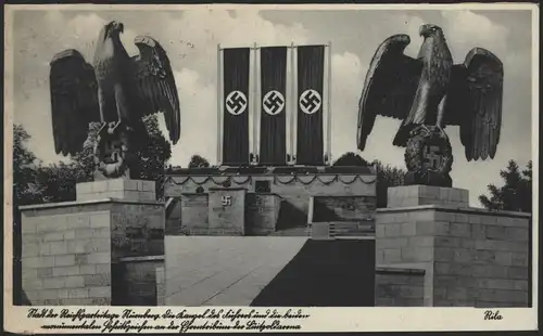 Ansichtskarte Nürnberg Luitpoldarena Propaganda SST Reichsparteitag