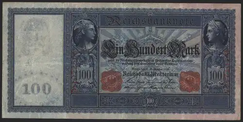 Geldschein Banknote Deutsches Reich Reichsbanknote 100 Mark 38 D 10.9.1909 I-II