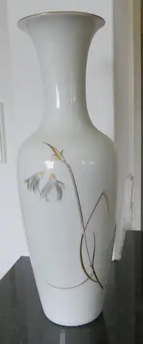 Porzellan Vase KPM Berlin Blumendekor 1. Wahl Höhe 34,5 cm sehr gut erhalten
