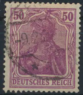 Deutsches Reich 146 I 50 Pf Germania gestempelt Altprüfung
