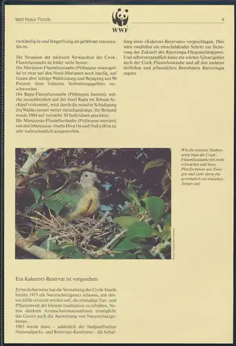 WWF Cook Island 1278-1281 Vögel Rarotonga-Fliegenschnäpper kpl. Kapitel besteh