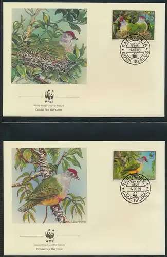 WWF Cook Island 1278-1281 Vögel Rarotonga-Fliegenschnäpper kpl. Kapitel besteh