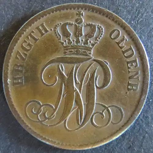 Münze Oldenburg 32 - 3 Schwaren Scheidemünze 1858 ss-vz