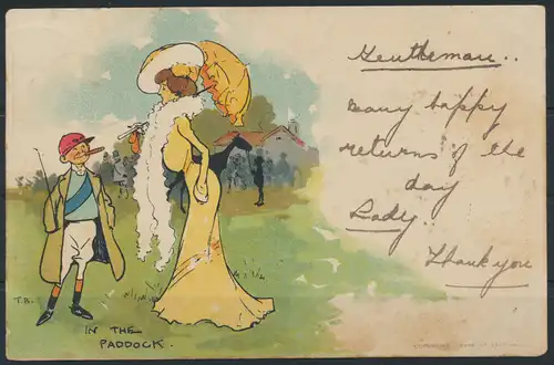 Ansichtskarte Jugendstil Art Nouveau Künstler sign. T.B. Frauen Pferde 