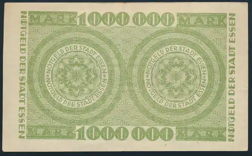 Banknote Notgeld Stadt Essen 1 Million Mark ss 12.08.1923